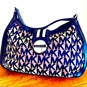 Michael Kors Canvas Leather Signature Shoulder Bag